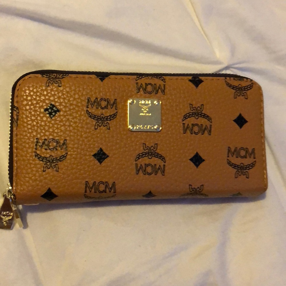 Brown mcm wallet